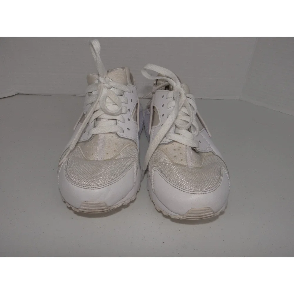 Nike Air Huarache Run GS White White Pure Platinum 654275-110 Size 6Y Womens 7.5